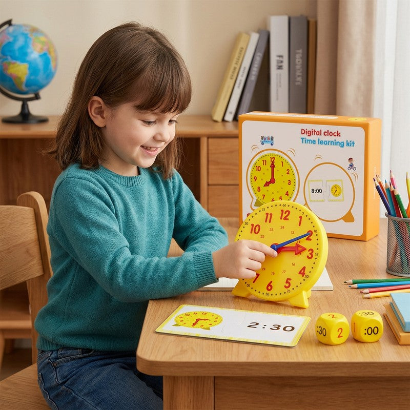 Children's Educational Time-Learning Game Set