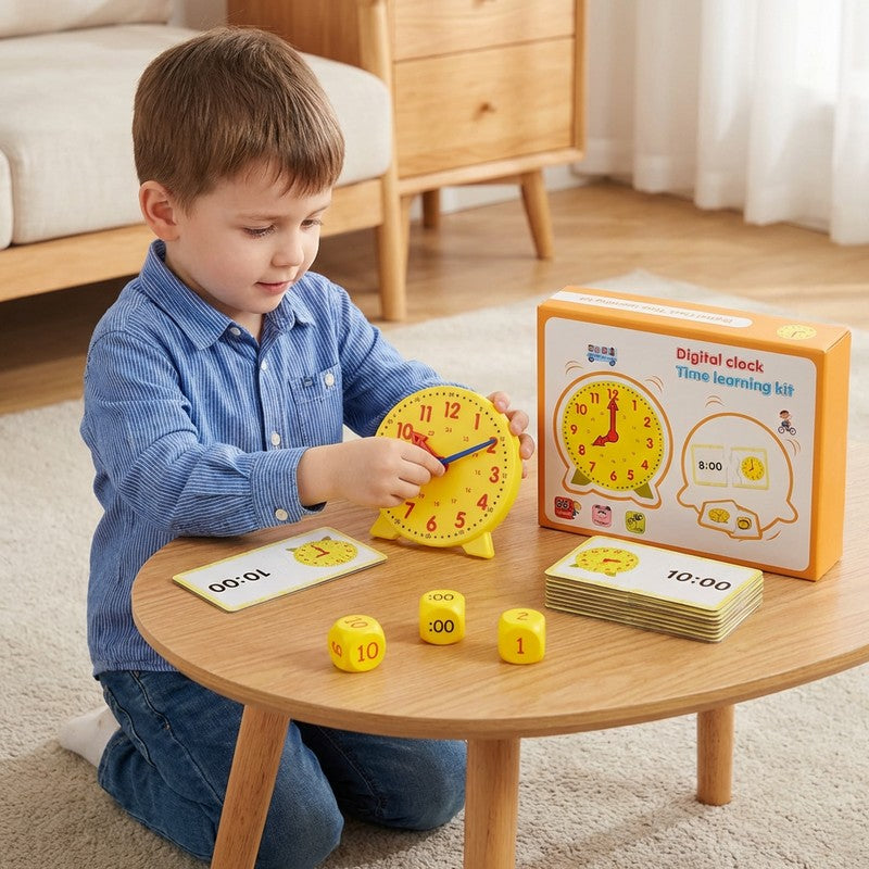 Children's Educational Time-Learning Game Set
