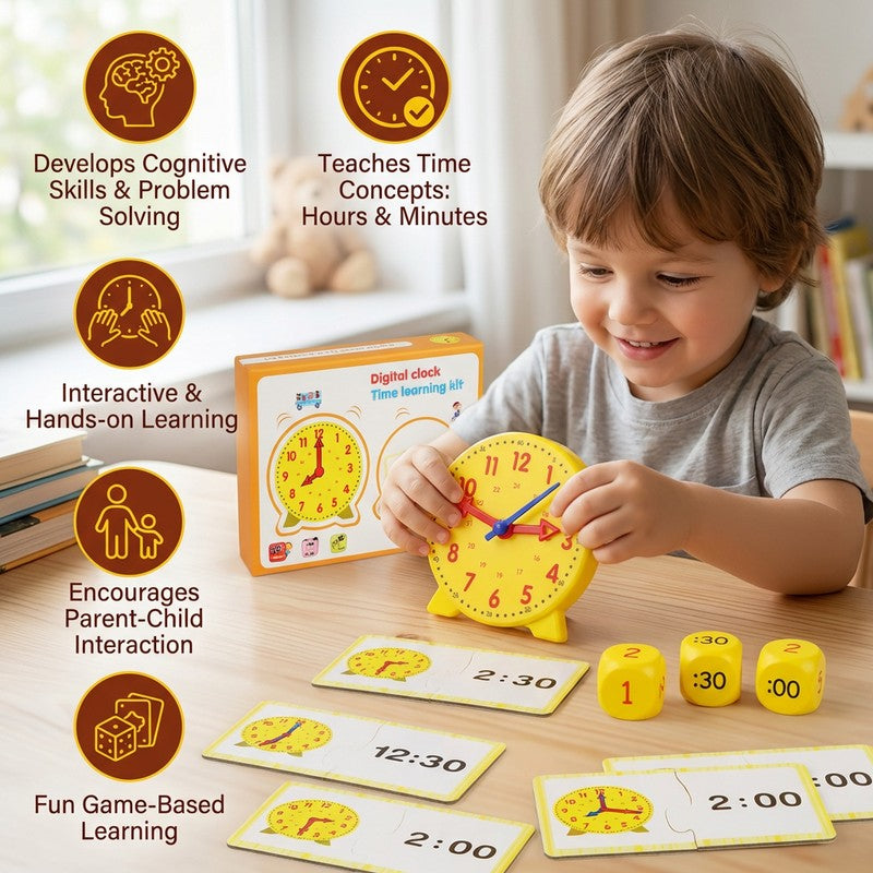 Children's Educational Time-Learning Game Set