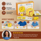 Children's Educational Time-Learning Game Set