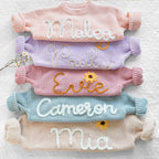 Children's Embroidered Pullover Sweater - Personalized Name