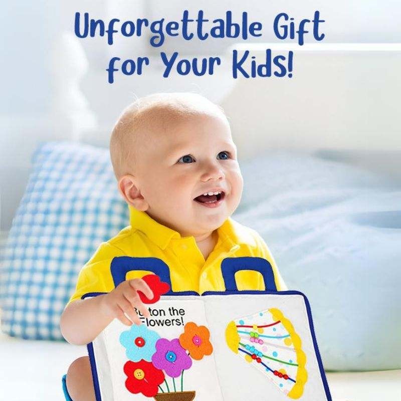 Children's Fabric Quiet Book - Interactive Activity Pages