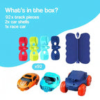 Children's Flexible LED Racing Track Set with Motorised Cars