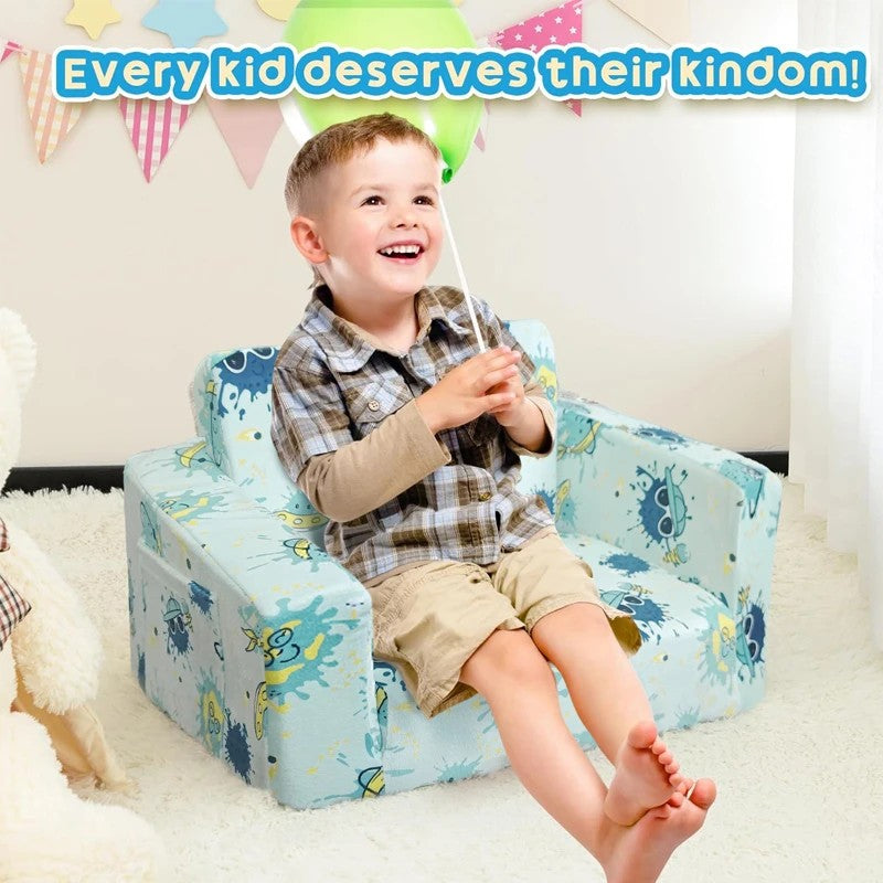 Children's Foldable Sofa Bed - Play Couch Lounger