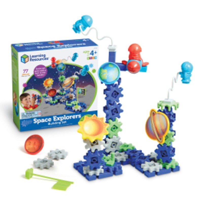 Children's Gear Building Set - Space Theme STEM Toy