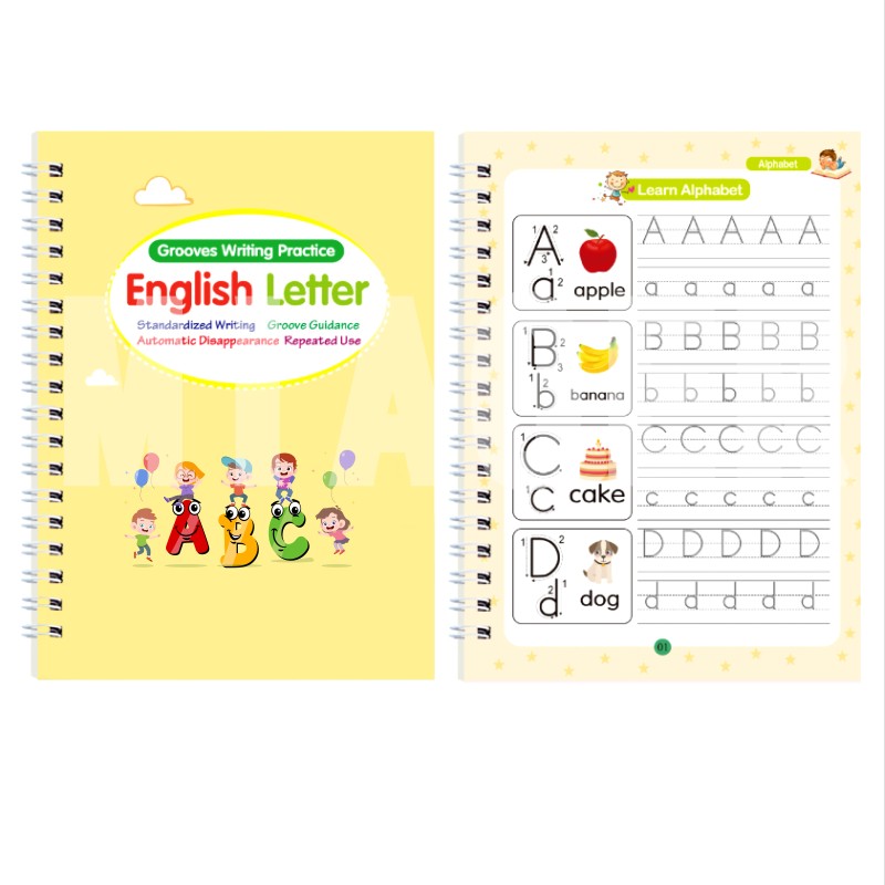 Children's Groove Writing Practice Workbook - Reusable Spiral-Bound