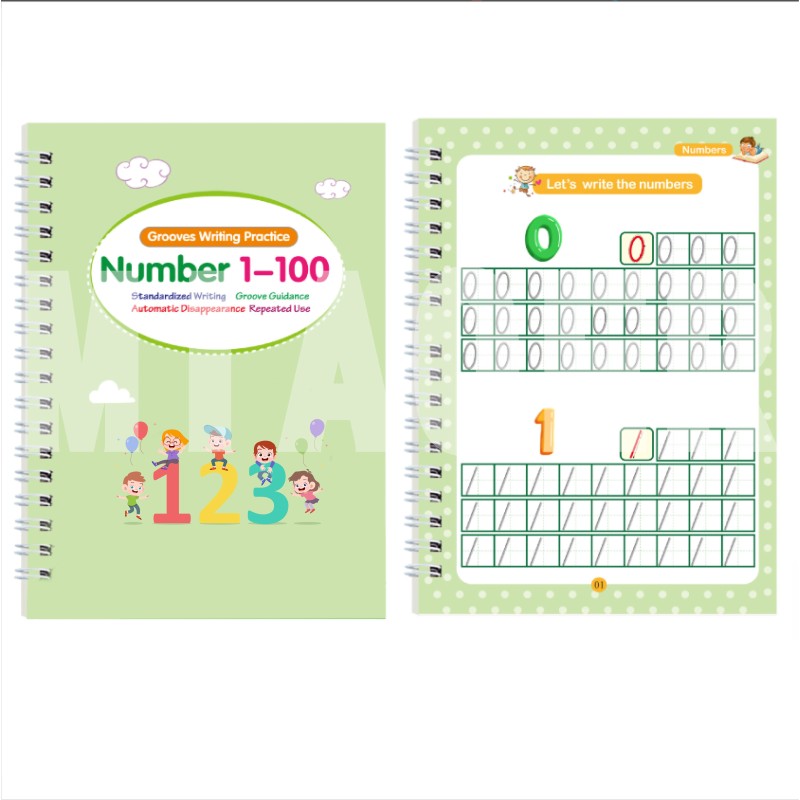 Children's Groove Writing Practice Workbook - Reusable Spiral-Bound