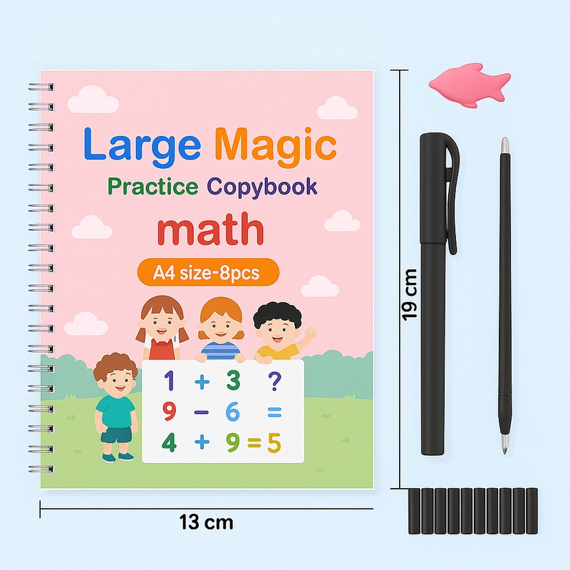 Children's Handwriting Practice Copybook Set with Pens and Pen Holder