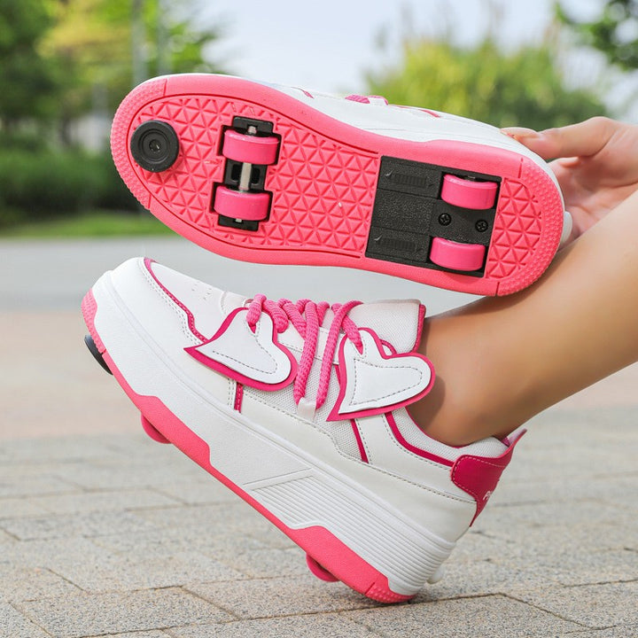 Children's Hidden-Wheel Roller Skate Shoes - Low-Top -Up Sneaker