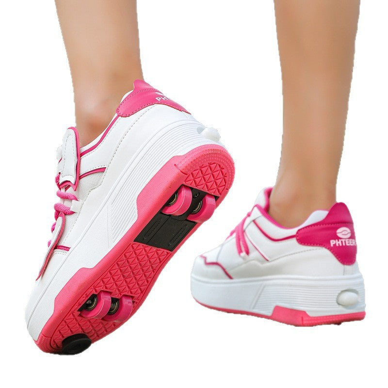 Children's Hidden-Wheel Roller Skate Shoes - Low-Top -Up Sneaker