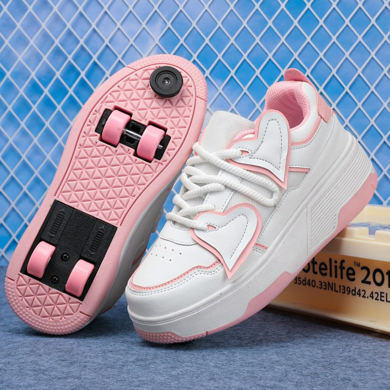 Children's Hidden-Wheel Roller Skate Shoes - Low-Top -Up Sneaker
