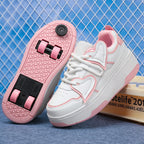 Children's Hidden-Wheel Roller Skate Shoes - Low-Top -Up Sneaker