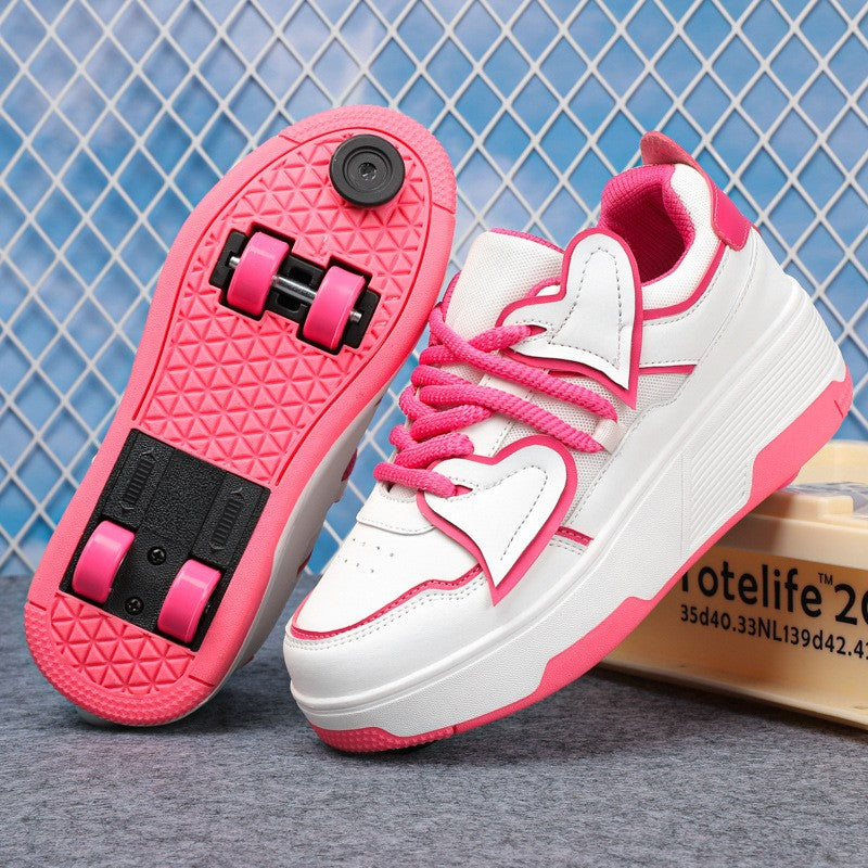 Children's Hidden-Wheel Roller Skate Shoes - Low-Top -Up Sneaker