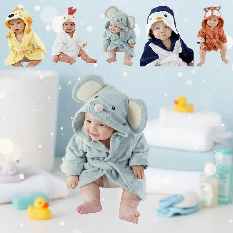 Children's Hooded Bathrobe - Animal