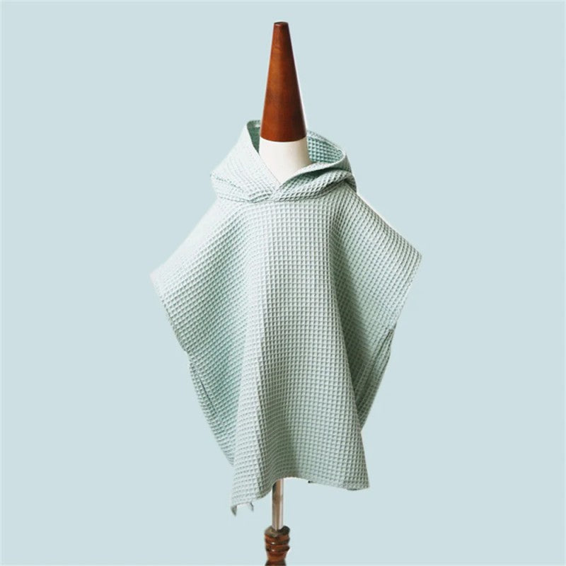 Children's Hooded Poncho Towel - V-Neck Cape Style
