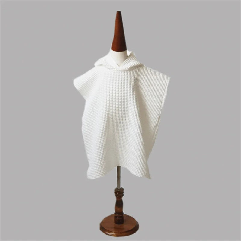Children's Hooded Poncho Towel - V-Neck Cape Style