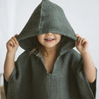 Children's Hooded Poncho Towel - V-Neck Cape Style