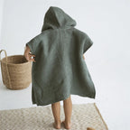 Children's Hooded Poncho Towel - V-Neck Cape Style