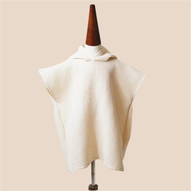 Children's Hooded Poncho Towel - V-Neck Cape Style
