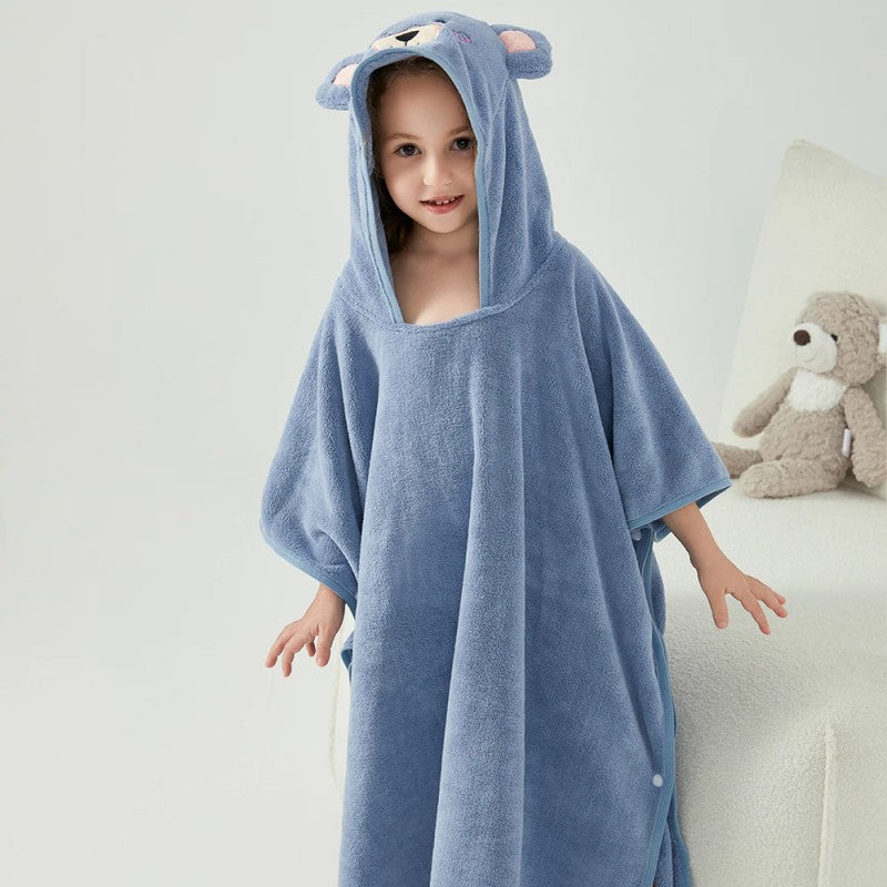 Children's Hooded Towel Poncho - Bear