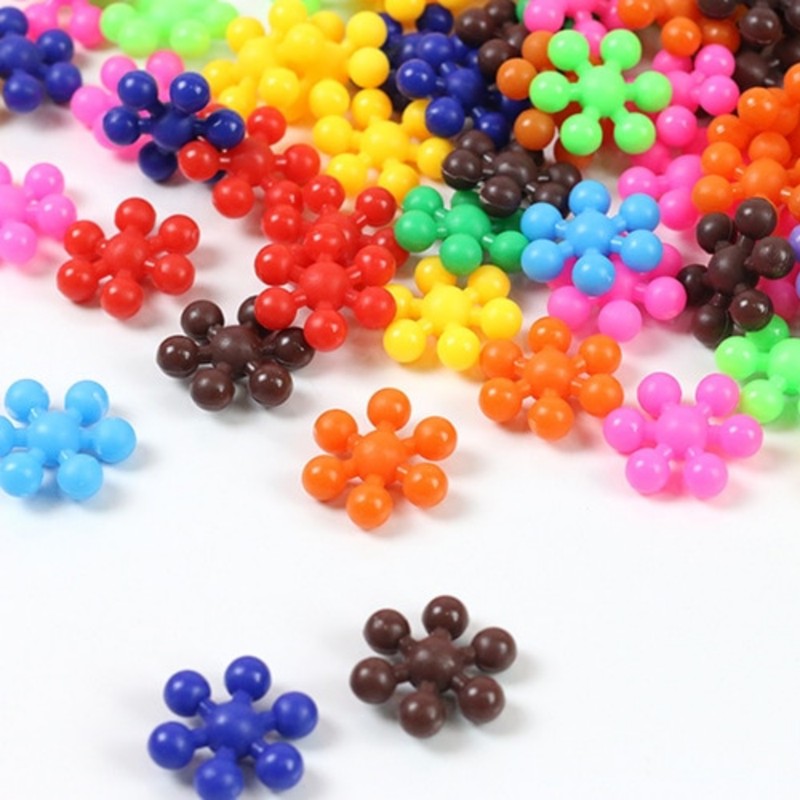 Children's Interlocking Snowflake Building Blocks - Educational Toy