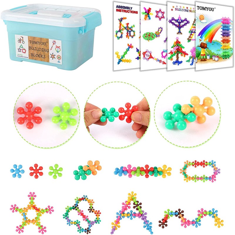 Children's Interlocking Snowflake Building Blocks - Educational Toy