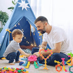 Children's Interlocking Snowflake Building Blocks - Educational Toy