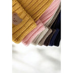 Children's Knitted Beanie Hat - Bear Face Embroidery