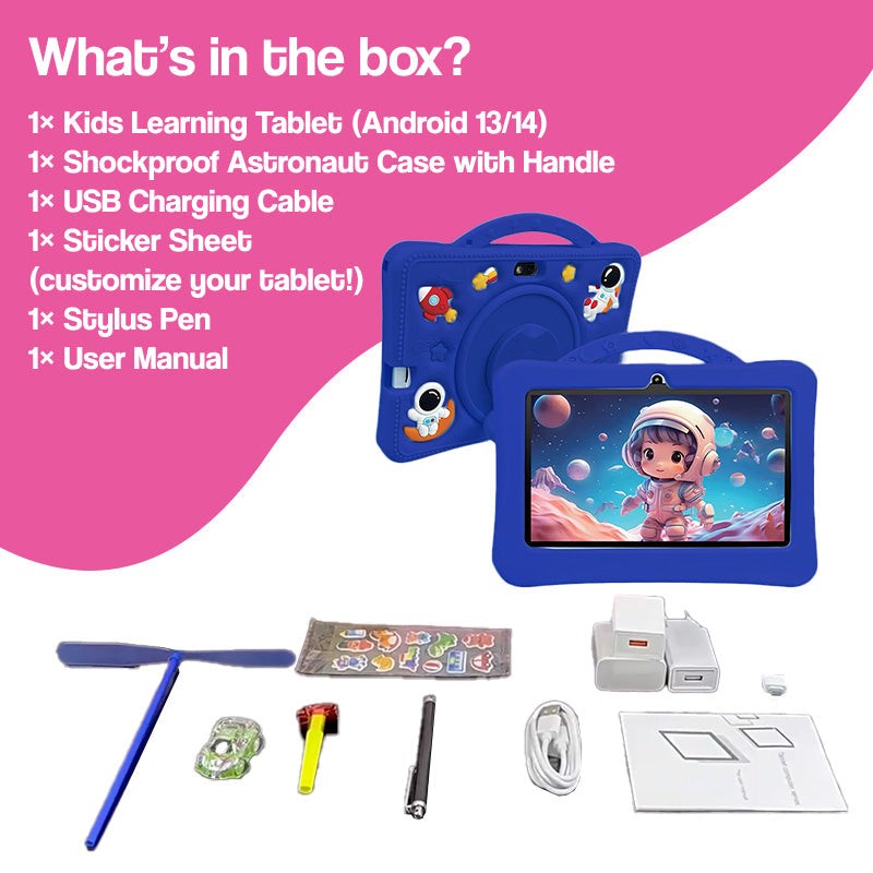 Children's Learning Tablet with Astronaut Case - Educational Apps Included