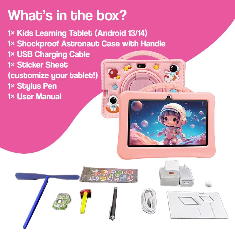 Children's Learning Tablet with Astronaut Case - Educational Apps Included