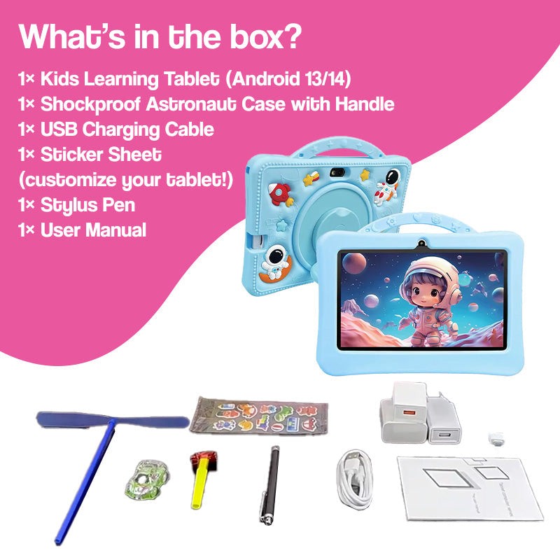Children's Learning Tablet with Astronaut Case - Educational Apps Included