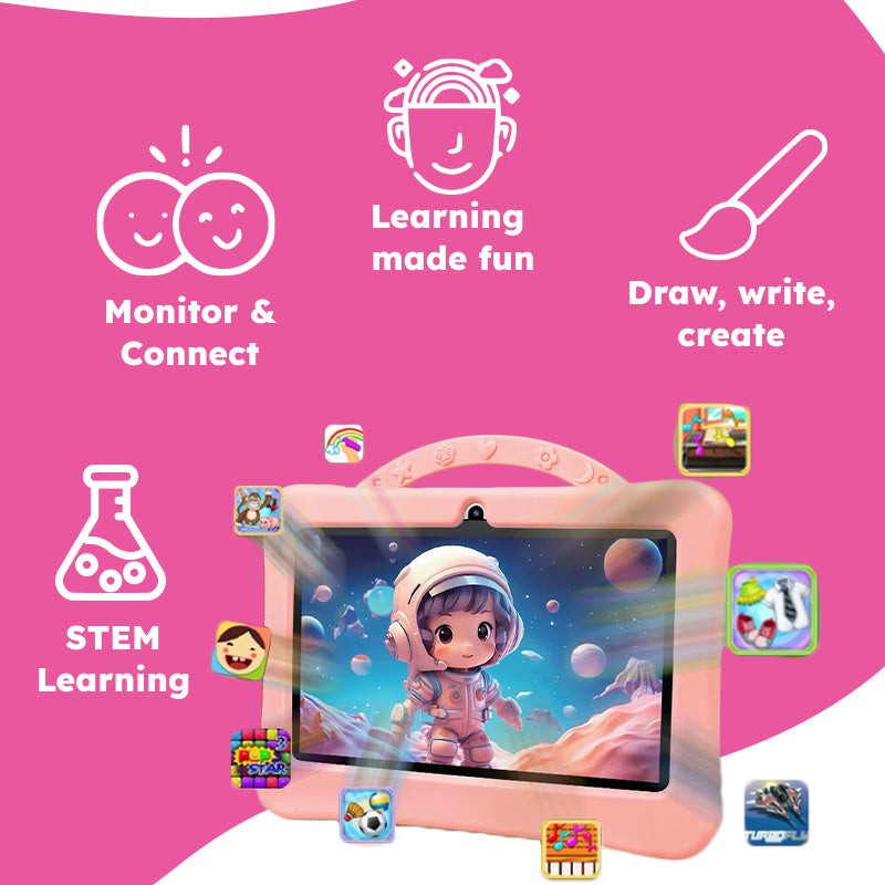 Children's Learning Tablet with Astronaut Case - Educational Apps Included
