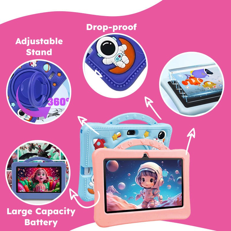 Children's Learning Tablet with Astronaut Case - Educational Apps Included