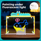 Children's LED Light-Up Drawing Board Toy - Double-Sided Erasable Surface with Markers