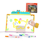 Children's LED Light-Up Drawing Board Toy - Double-Sided Erasable Surface with Markers