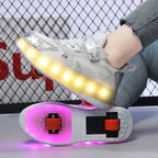 Children's LED Roller Skate Sneakers with Retractable Wheels