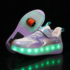 Children's LED Roller Skate Sneakers with Retractable Wheels