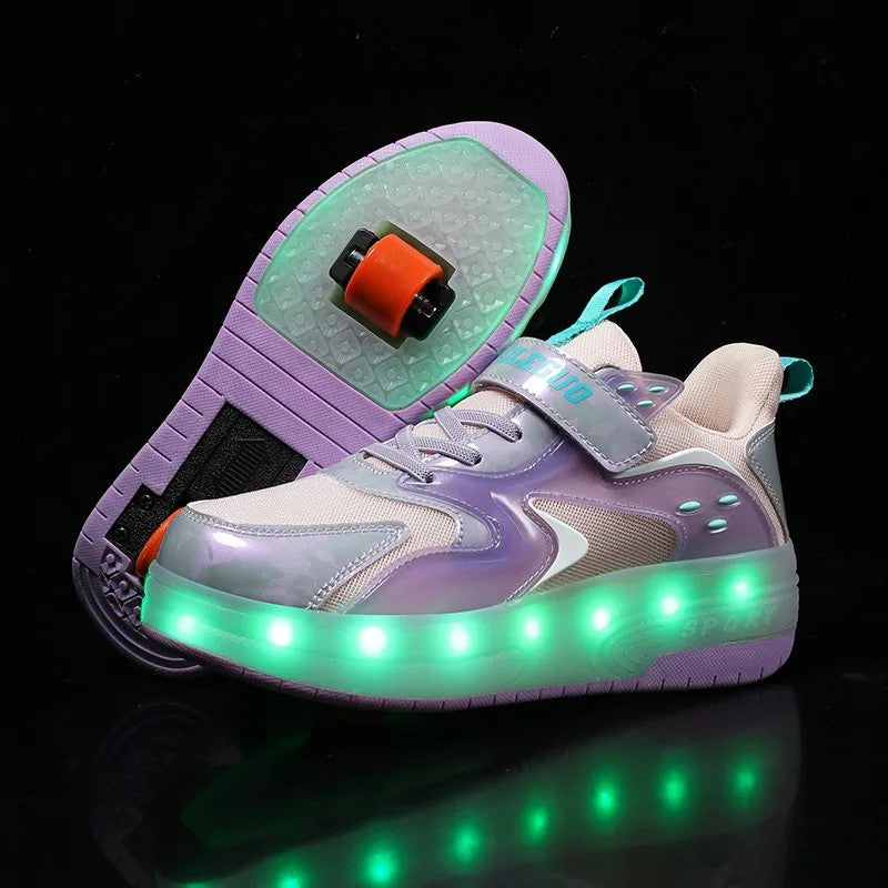 Children's LED Roller Skate Sneakers with Retractable Wheels