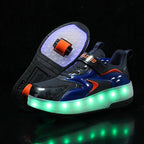 Children's LED Roller Skate Sneakers with Retractable Wheels