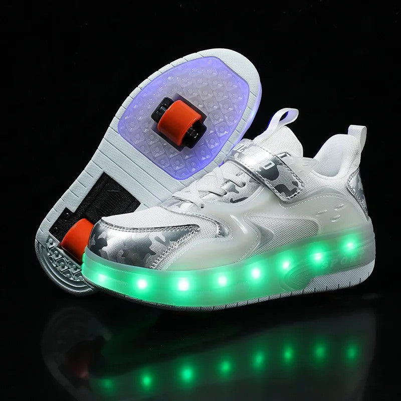 Children's LED Roller Skate Sneakers with Retractable Wheels