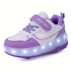 Children's LED Roller Sneakers with Removable Wheels