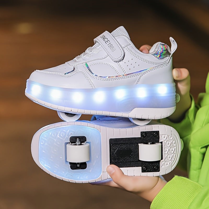 Children's LED Roller Sneakers with Removable Wheels