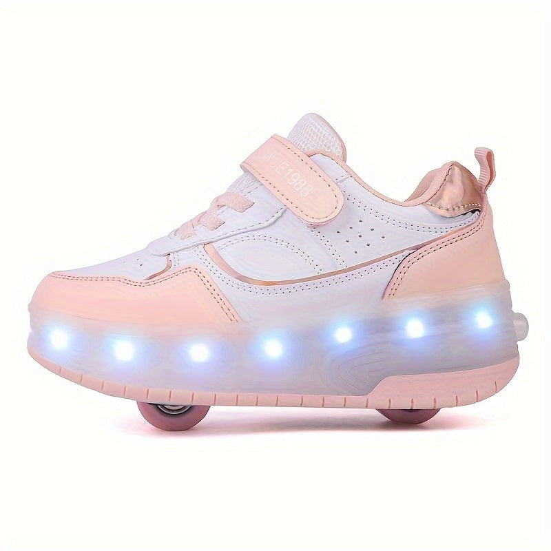 Children's LED Roller Sneakers with Removable Wheels