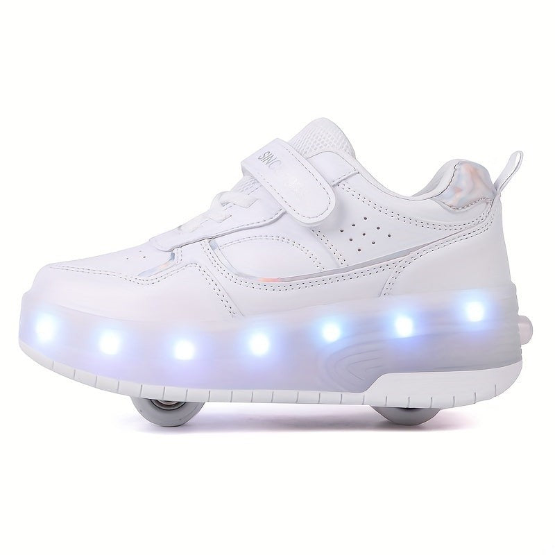 Children's LED Roller Sneakers with Removable Wheels