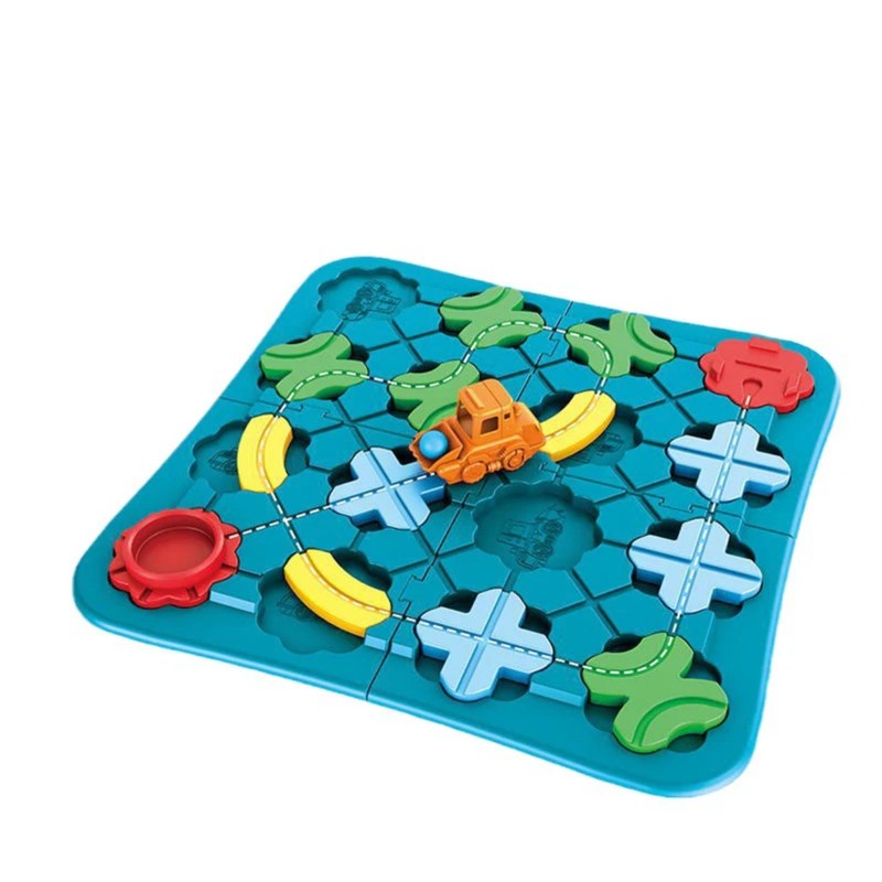 Children's Logic Puzzle Game - Path Building with Vehicle and Balls
