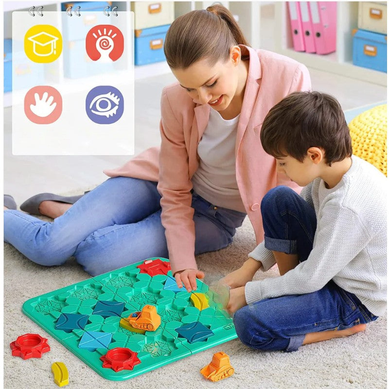 Children's Logic Puzzle Game - Path Building with Vehicle and Balls