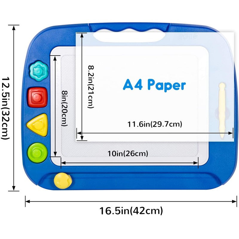 Children's Magnetic Drawing Board - Mess-Free Writing & Stamping