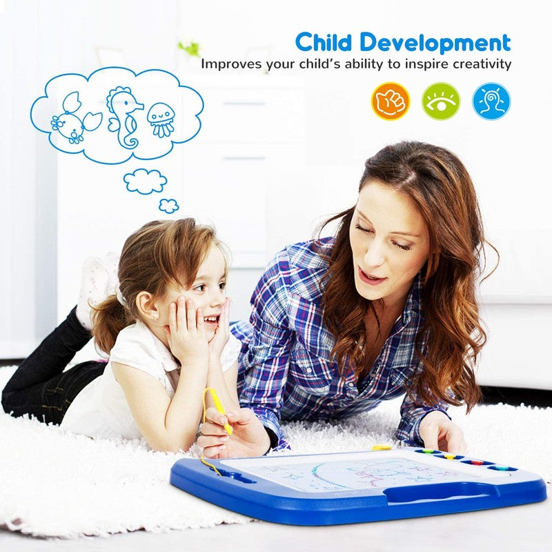 Children's Magnetic Drawing Board - Mess-Free Writing & Stamping