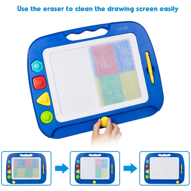 Children's Magnetic Drawing Board - Mess-Free Writing & Stamping