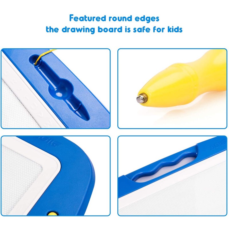 Children's Magnetic Drawing Board - Mess-Free Writing & Stamping